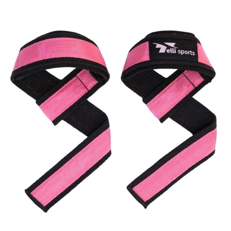 Pink Weight Lifting Straps – Neoprene Padded Wrist Support